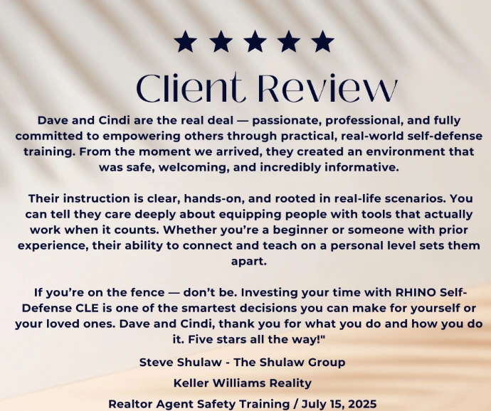 Reviews for realtor self defense class